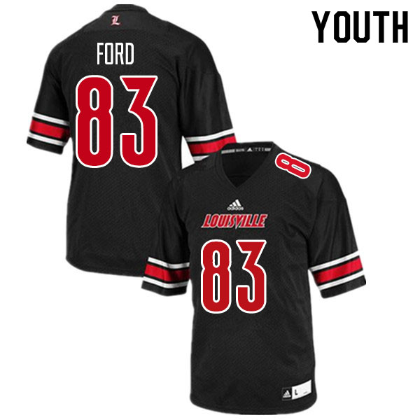 Youth #83 Marshon Ford Louisville Cardinals College Football Jerseys Sale-Black